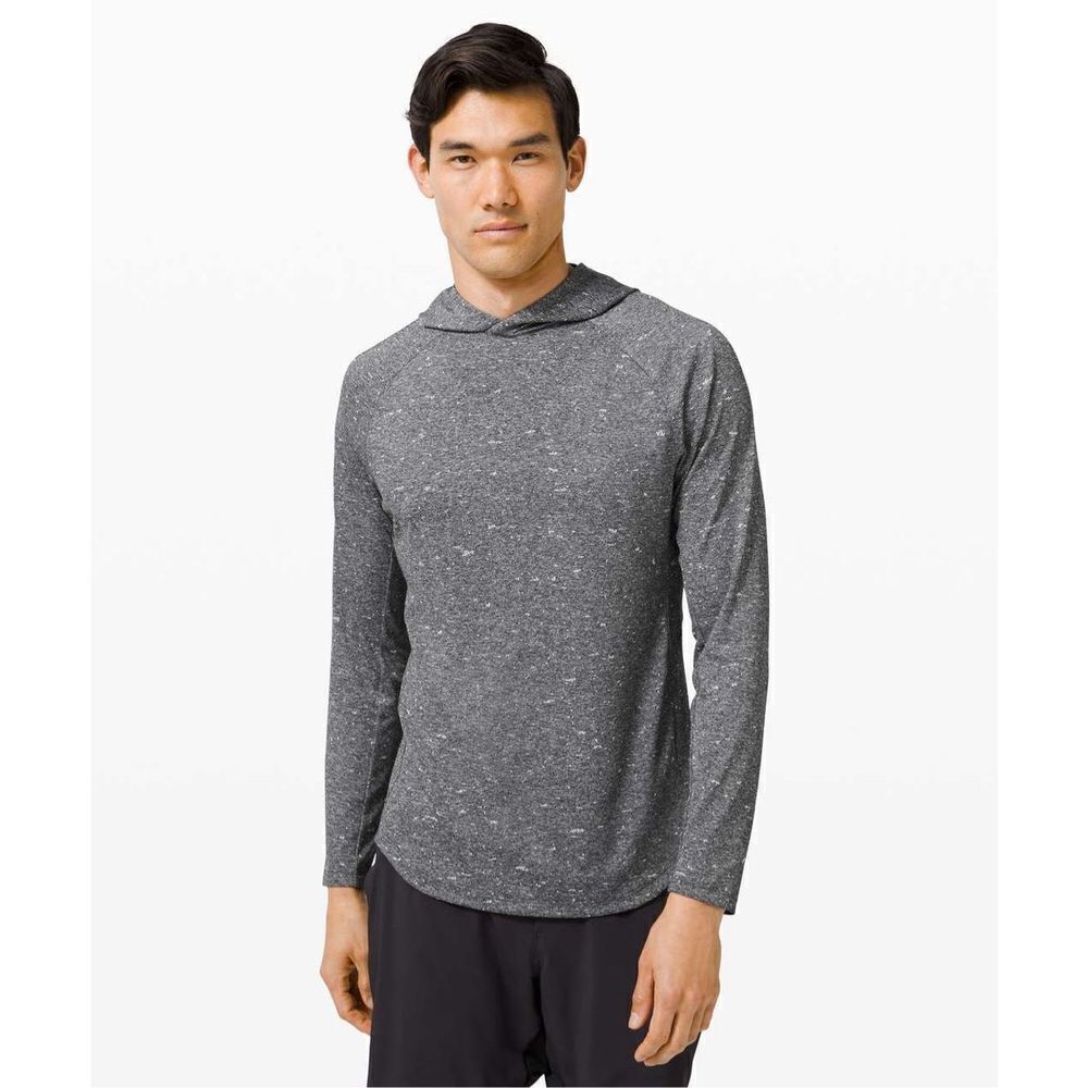 Lululemon Fresh Form Hoodie Black White Print Men Extra Large M3CEIS Athleisure